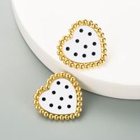 New Fashion Alloy Dripping Wave Dim Sum Earrings sku image 1