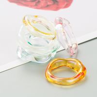 Korea Transparentes Neues Transparentes Resin Color Ring Set sku image 1