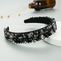 Bohemian Style Rhinestone Baroque Crystal Wide-brimmed Headbands main image 6