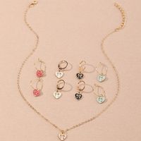New Korean Fashion Style Butterfly Necklace Earrings Set sku image 1