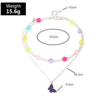 Korea's Fashion New Style Flower Butterfly Pendant Multilayer Necklace main image 7