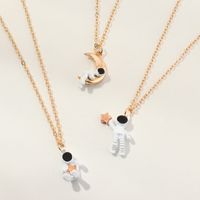 Korean Style New Simple Space Astronaut Pendant Necklace main image 4