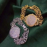 Korean Style Full Diamond Watch-shaped Bracelet main image 5
