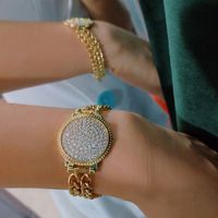 Korean Style Full Diamond Watch-shaped Bracelet main image 6