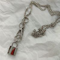 Fashion Metal Lock Double Layer Alloy Necklace Wholesale main image 5