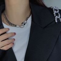 Fashion Rhinestone Snake-shaped Alloy Necklace Wholesale main image 5