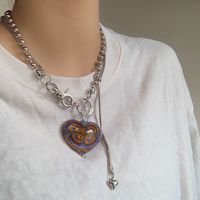 Fashion Heart-shape Pearl Double Layer Alloy Necklace main image 1