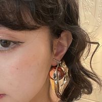 Sweet Candy Crystal Peach Cute Fruit Earrings main image 2