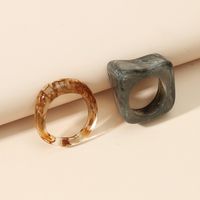 Korea Acrylic Geometric Ring 2-piece main image 3