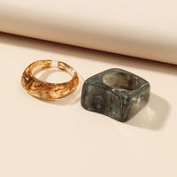 Korea Acrylic Geometric Ring 2-piece main image 4