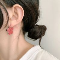 Korean Style Flower Drip Oil Resin Earrings main image 3