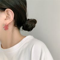 Korean Style Flower Drip Oil Resin Earrings main image 5