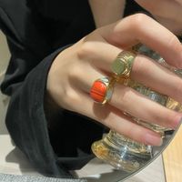 Fashion Square Stone Wide Alloy Rings main image 1