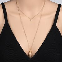New Fashion Style Freshwater Pearl Pendant Multi-layer Necklace main image 3