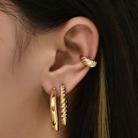 New Fashion Simple Style Metal Earring Set sku image 1