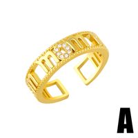 Fashion Geometric Double Layer Copper Inlaid Zircon Rings Wholesale main image 3