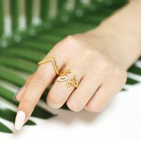 Fashion Geometric Copper Inlaid Zircon Rings Wholesale main image 6