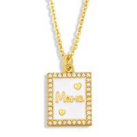 Fashion Square Heart-shape Copper Inlaid Zircon Necklace Wholesale main image 3