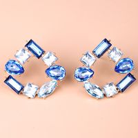 Fashion New Style Geometric Simple Diamond-studded Multi-color Earrings main image 2