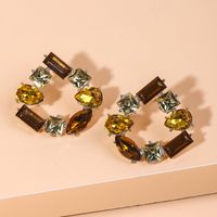 Fashion New Style Geometric Simple Diamond-studded Multi-color Earrings main image 6