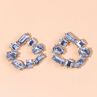 Fashion New Style Geometric Simple Diamond-studded Multi-color Earrings sku image 4