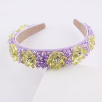 New Fashion Transparent Crystal Flower Diamond Headband main image 5