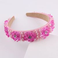New Fashion Transparent Crystal Flower Diamond Headband main image 6