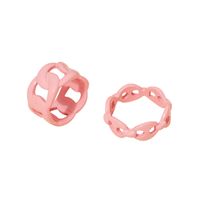 Korean Candy Color Geometric Resin Ring main image 6