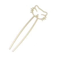 Simple Cat Metal Plate Hairpin Wholesale main image 6