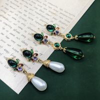 Fashion Geometric Drip Glaze Pearl Alloy Earrings Wholesale main image 3