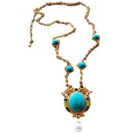 Fashion Geometric Turquoise Alloy Necklace Wholesale main image 3