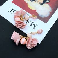 Fashion Geometric Resin Flower Earrings main image 4