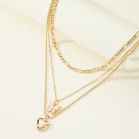 Fashion Acrylic Butterfly Heart-shape Alloy Necklace main image 2