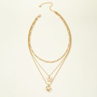 Fashion Acrylic Butterfly Heart-shape Alloy Necklace main image 3