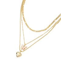 Fashion Acrylic Butterfly Heart-shape Alloy Necklace main image 6