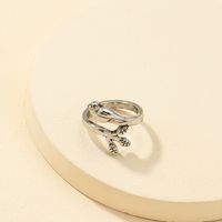 Retro Fashion Style Simple Flower Bird Ring main image 1