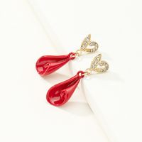 Fashion New Diamond Heart-shaped Drop Earrings main image 3