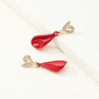 Fashion New Diamond Heart-shaped Drop Earrings main image 4