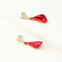 Fashion New Diamond Heart-shaped Drop Earrings main image 5