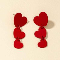 Simple Fashion Heart-shaped Tassel Earrings main image 1