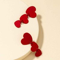 Simple Fashion Heart-shaped Tassel Earrings main image 5