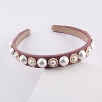 New Korean Fashion Milk Silk Pearl Headband sku image 1