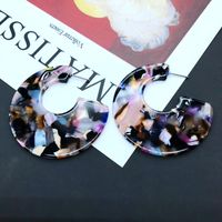 Fashion Geometric Resin Flower Earrings sku image 1