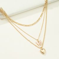 Fashion Acrylic Butterfly Heart-shape Alloy Necklace sku image 1