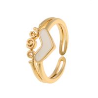 Fashion Heart-shape Copper Rings Wholesale sku image 1