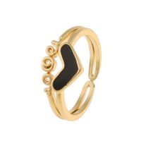 Fashion Heart-shape Copper Rings Wholesale sku image 2