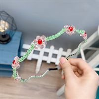Kristallkirschblumenimitation Des Koreanischen Stils Schlagen Farbe Stirnband Großhandel sku image 2