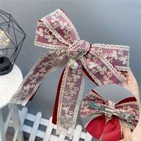 Korean Style Lace Double-layer Bow Hairpin sku image 1