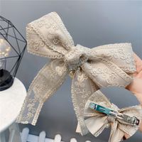 Korean Style Lace Double-layer Bow Hairpin sku image 4