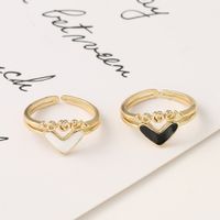 Fashion Heart-shape Copper Rings Wholesale main image 1